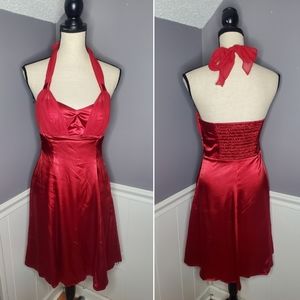 Venus | Red Halter Dress